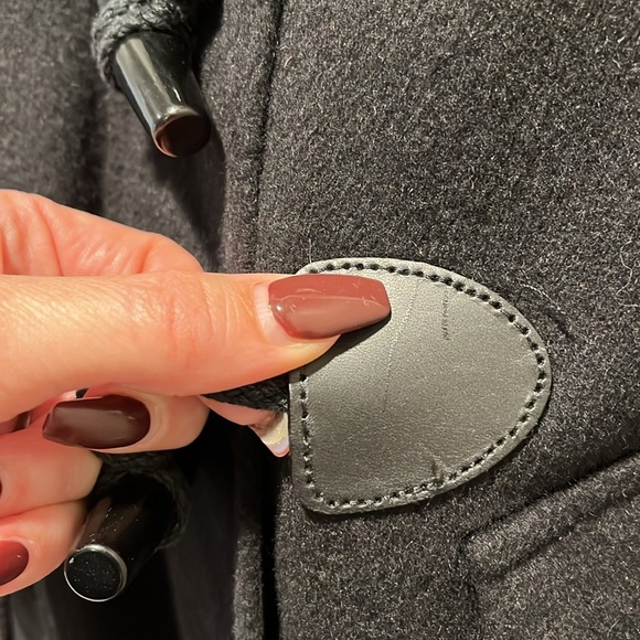 BURBERRY Brit “Blackwell' Wool Duffle Toggle Coat with hood Black size 6 - Picture 10 of 15